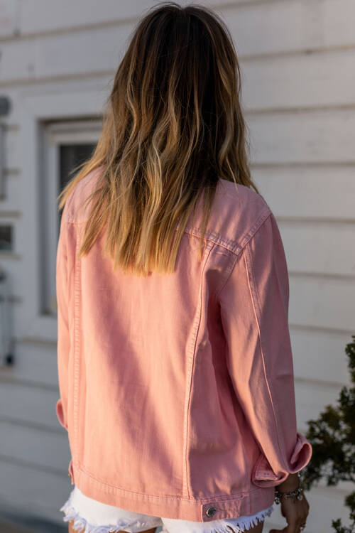 Pembe Kot Ceket 8YXK4-30628-20 - 2