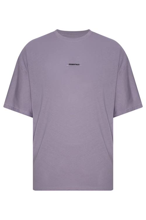 XHAN - Lila Essentials Aksesuarlı Oversize T-Shirt 2YXE2-45973-26