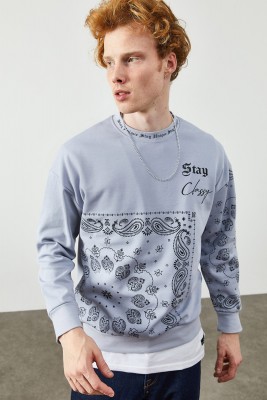 Lila Etnik Desenli Sweatshirt 2KXE8-45350-26 