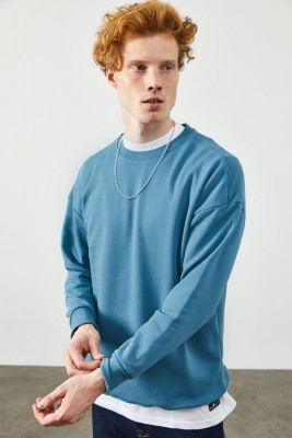 Mavi Düz Sweatshirt 2KXE8-45349-12 - 2