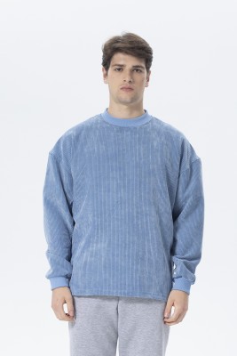 Mavi Oversize Fitilli Kadife Sweatshirt 2KXE8-45512-12 