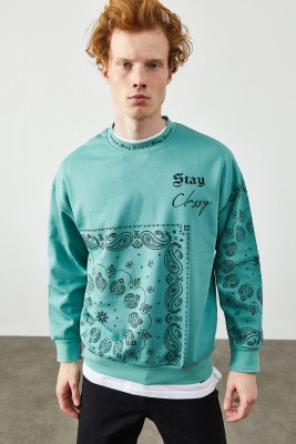 Mint Etnik Desenli Sweatshirt 2KXE8-45350-58 