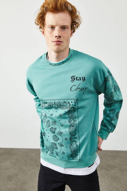 Mint Etnik Desenli Sweatshirt 2KXE8-45350-58 - 3
