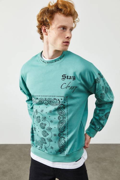 Mint Etnik Desenli Sweatshirt 2KXE8-45350-58 - 4