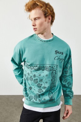 Mint Etnik Desenli Sweatshirt 2KXE8-45350-58 - 5