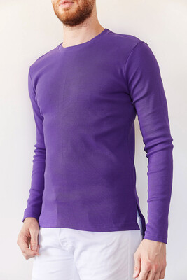 Mor Arkası Uzun Basic Sweatshirt 0YXE8-44042-06 