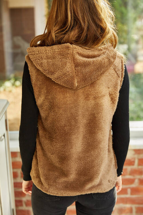 Kahverengi Peluş Yelek 9YXK4-41824-18 - 2