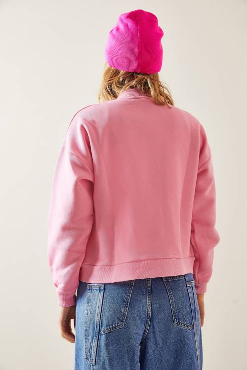 Pembe Çıtçıt Düğmeli & Cepli Kolej Ceket 4KXK4-47721-20 - 6