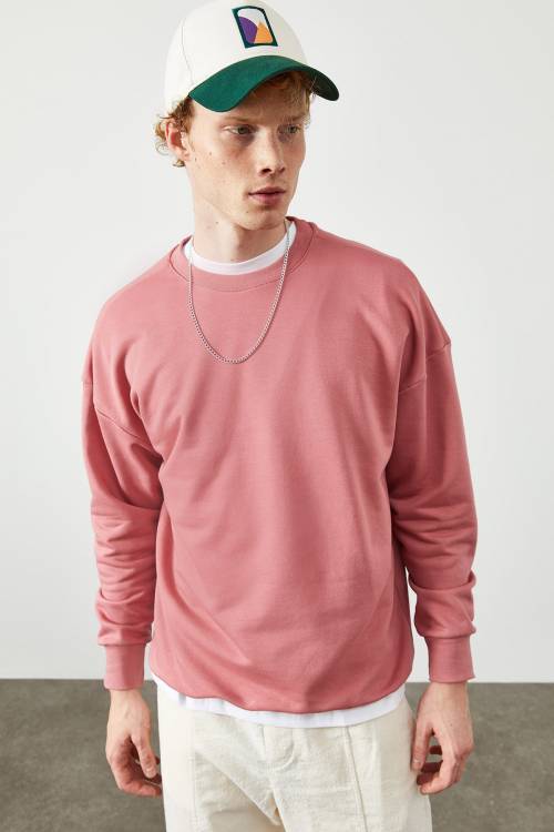 Pembe Düz Sweatshirt 2KXE8-45349-20 - 3