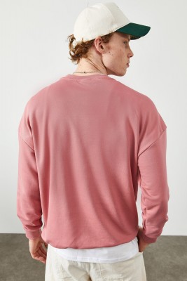 Pembe Düz Sweatshirt 2KXE8-45349-20 - 8