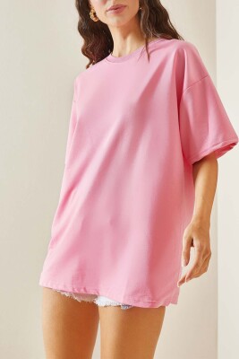 Pudra Oversize Basic Tişört 3YXK1-47087-50 