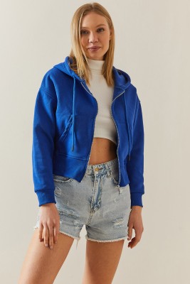 Saks Şardonlu Fermuarlı & Kapüşonlü Sweatshirt 4KXK8-47837-15 - 3