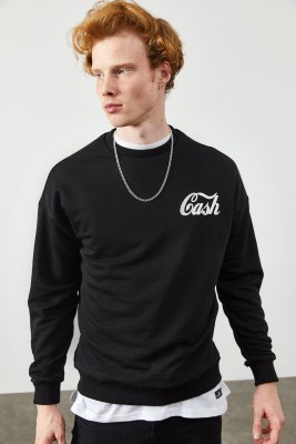 Siyah Arkası Baskı Detaylı Sweatshirt 2KXE8-45364-02 - 2