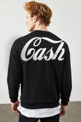 Siyah Arkası Baskı Detaylı Sweatshirt 2KXE8-45364-02 - 5