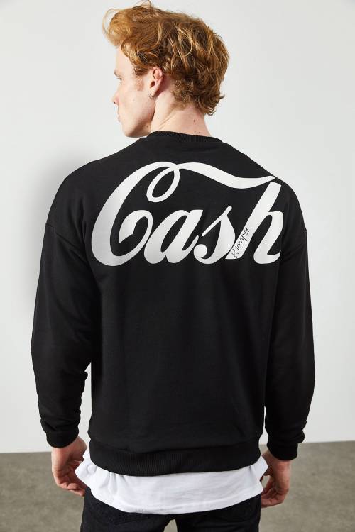 Siyah Arkası Baskı Detaylı Sweatshirt 2KXE8-45364-02 - 5