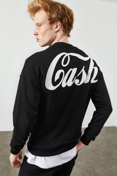 Siyah Arkası Baskı Detaylı Sweatshirt 2KXE8-45364-02 - 6