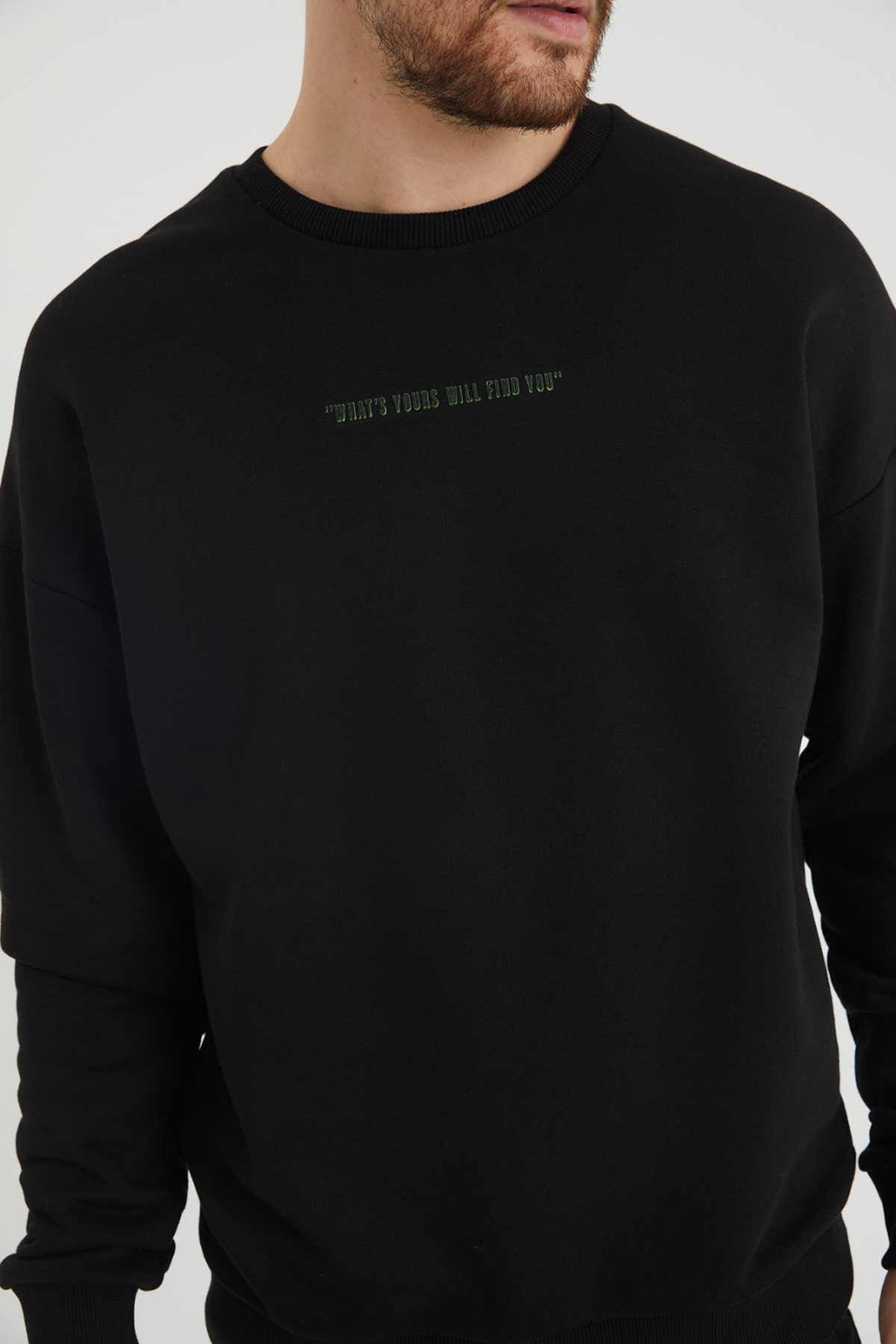Siyah Arkası Baskılı Sweatshirt 1KXE8-44448-02 - 8