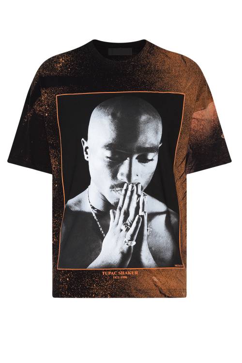 XHAN - Siyah Basic Baskılı Oversize T-Shirt 2YXE2-45943-02