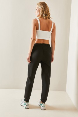 Siyah Baskılı Jogger Eşofman Altı 3YXK8-47523-02 - 5