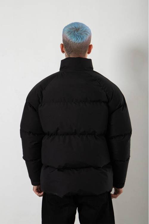Siyah Çift Cepli Oversize Şişme Mont 3KXE4-46520-02 - 5