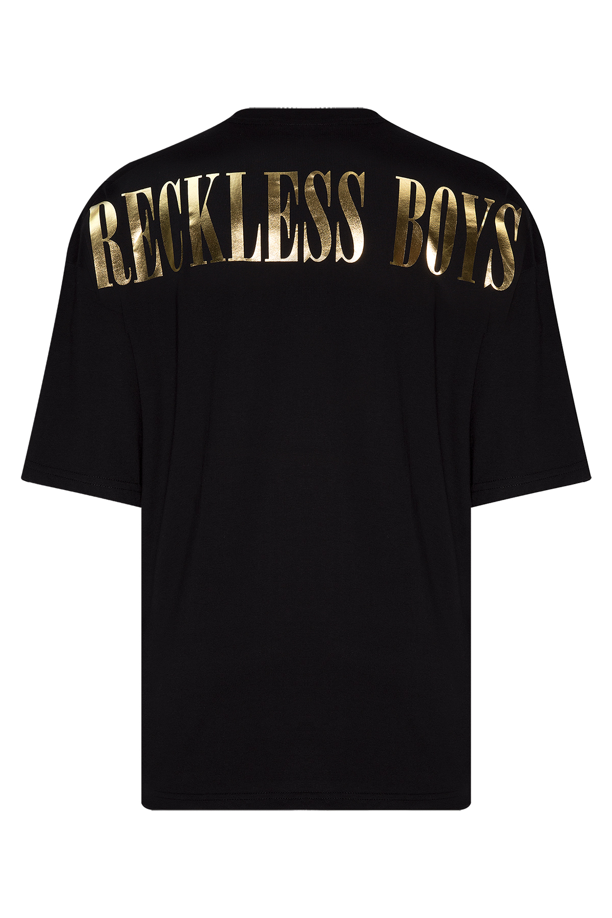 Siyah Gold Baskılı Oversize T-Shirt 2YXE2-45992-02