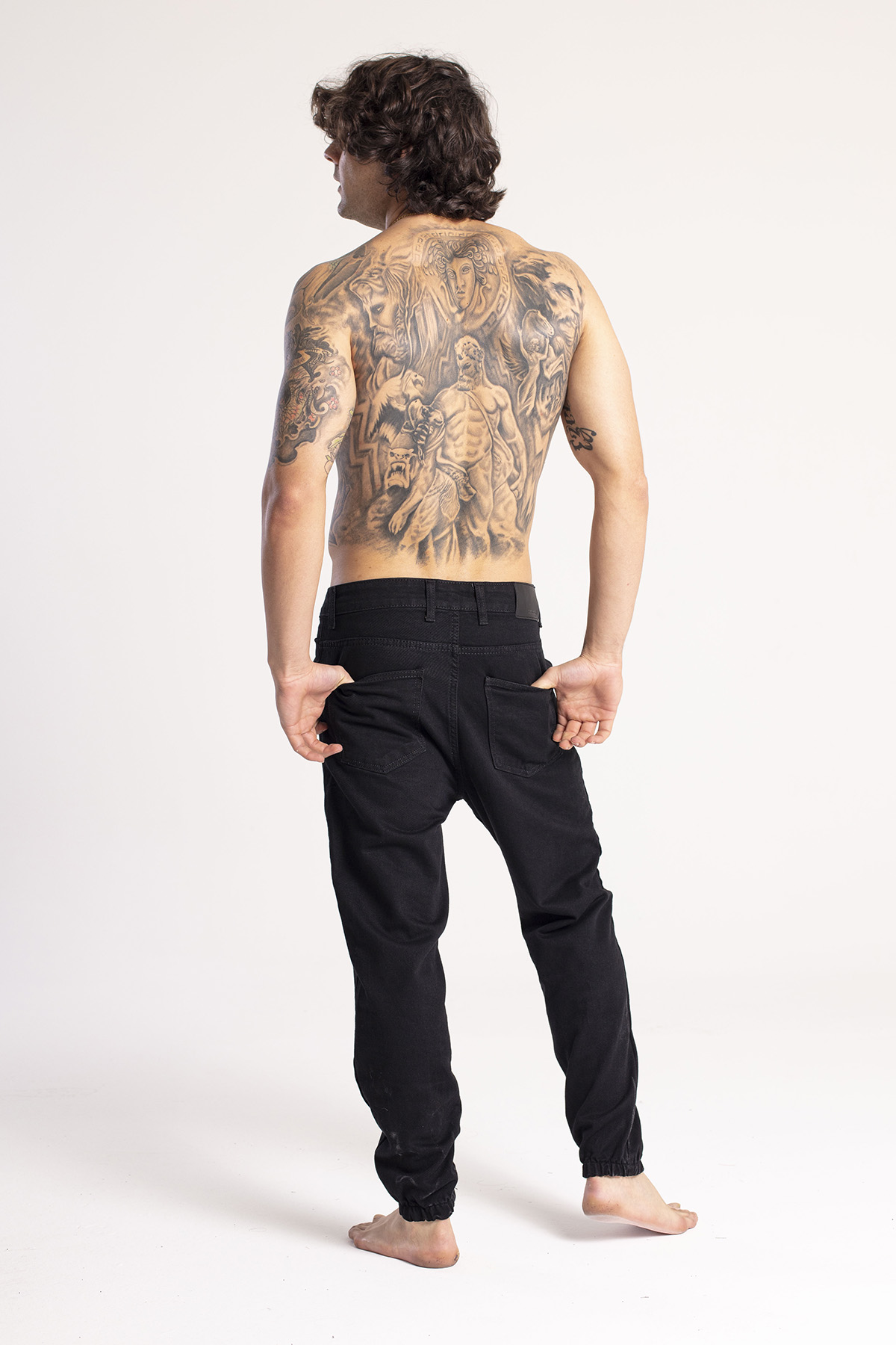 Siyah Jogger Kot Pantolon 1KXE5-44669-02 - 4