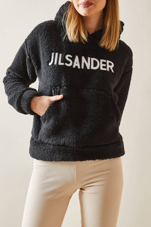 Siyah Kanguru Cepli & Kapüşonlu Peluş Sweatshirt 4KXK8-47856-02 - 1