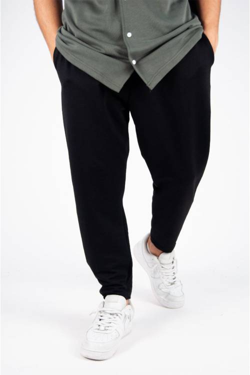 XHAN - Siyah Melanj Basic Relaxed Pantolon 3YXE5-46970-34