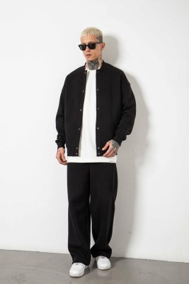Siyah Oversize Basic Kolej Ceket 3KXE5-46524-02 - 2