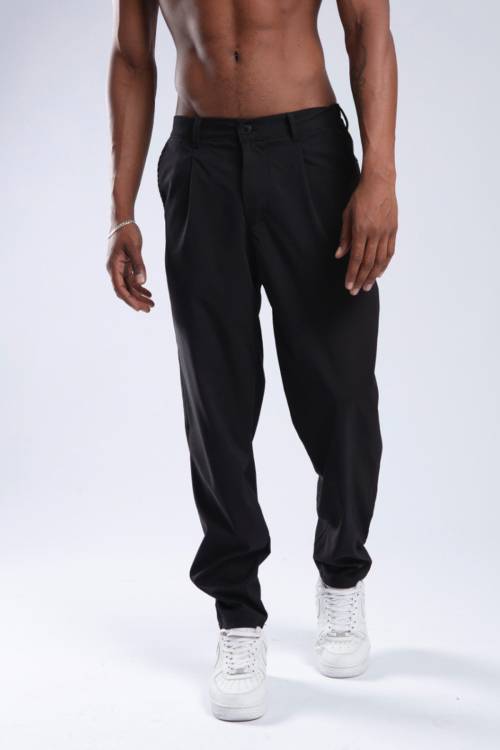 XHAN - Siyah Pens Detaylı Boru Paça Pantolon 3YXE5-47569-02