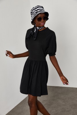 Siyah Penye Elbise 1YXK6-45038-02 - 4
