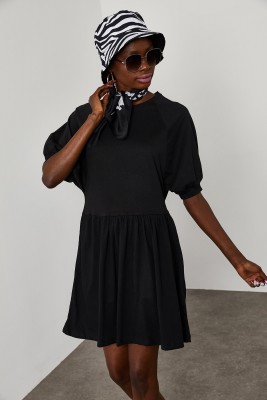 Siyah Penye Elbise 1YXK6-45038-02 - 6