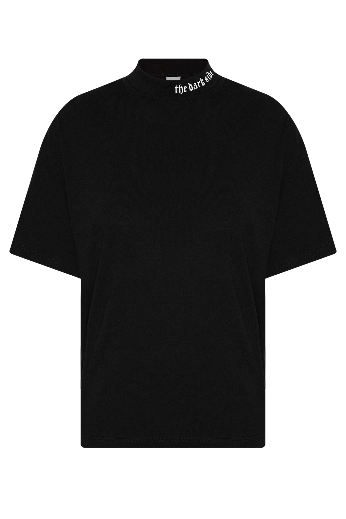 Siyah Ribanalı & Yazı Detaylı Oversize T-Shirt 2YXE2-45987-02