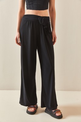 Siyah Salaş Kesim Bol Paça Pantolon 3YXK5-47094-02 - 7