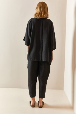 Siyah Salaş Kimono Takım 3YXK8-47342-02 - 4