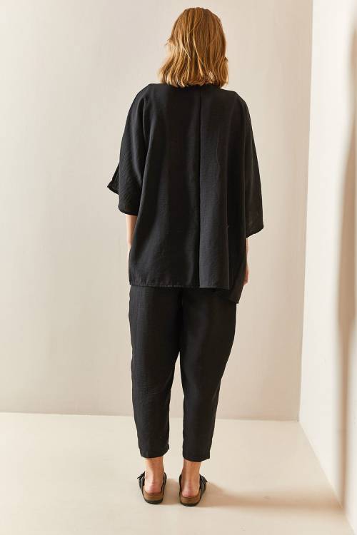 Siyah Salaş Kimono Takım 3YXK8-47342-02 - 4