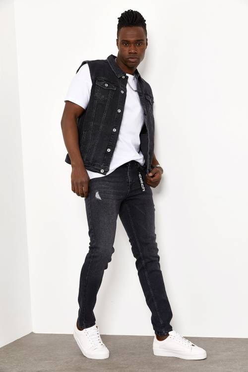 XHAN - Siyah Slim Fit Jeans 1YXE5-44985-02