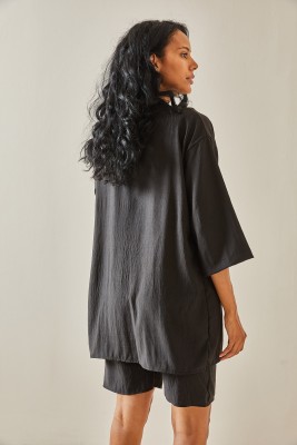 Siyah Şortlu Kimono Takım 3YXK8-47422-02 - 5