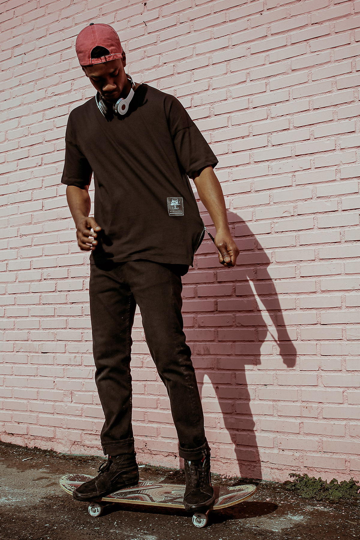 Siyah Yanı Fermuarlı Oversize T-Shirt 1KXE1-44586-02 - Thumbnail