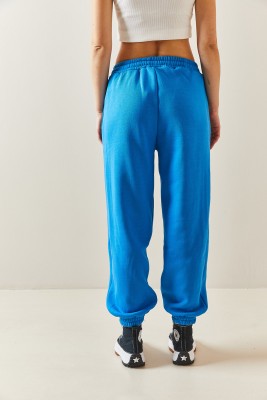Turkuaz Oversize Şardonlu Jogger Eşofman Altı 4KXK8-47762-13 - 8