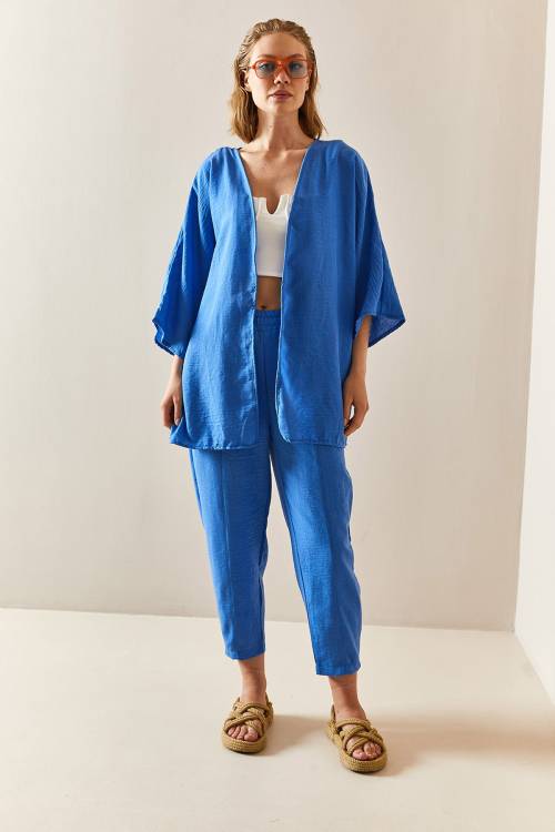 Turkuaz Salaş Kimono Takım 3YXK8-47342-13 - 2