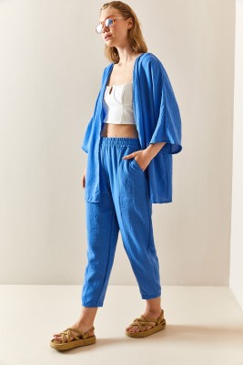 Turkuaz Salaş Kimono Takım 3YXK8-47342-13 - 4