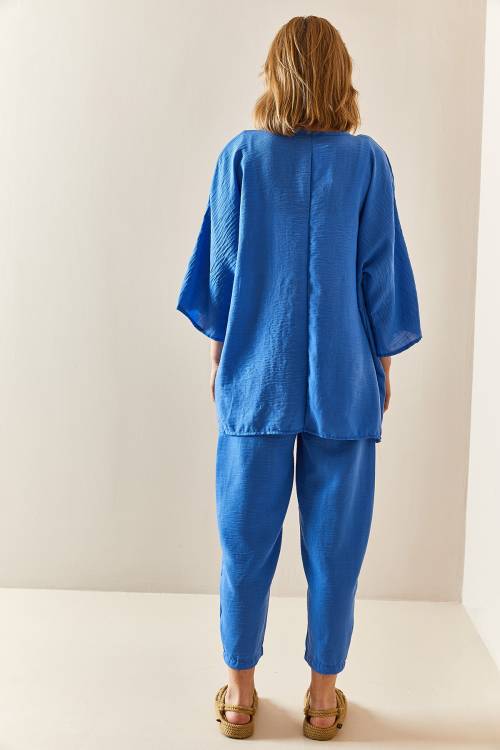 Turkuaz Salaş Kimono Takım 3YXK8-47342-13 - 5