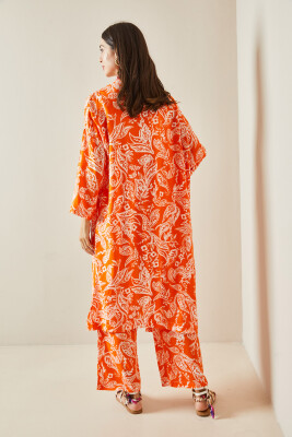 Turuncu Desenli Kimono Takım 5YXK8-48669-11 - 7