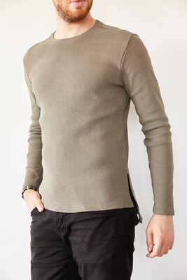 Vizon Arkası Uzun Basic Sweatshirt 0YXE8-44042-29 