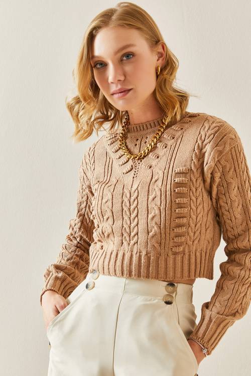 Vizon Delikli Crop Kazak 3YXK3-47506-29 - 2