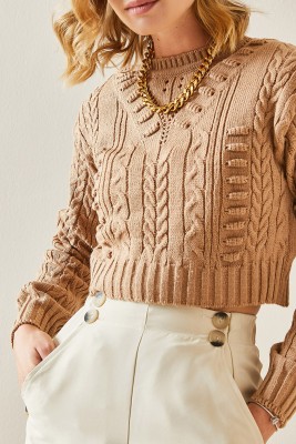 Vizon Delikli Crop Kazak 3YXK3-47506-29 