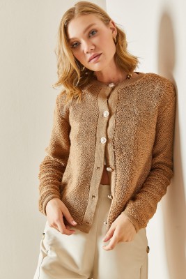 Vizon Gold Düğmeli Teddy Hırka 3YXK3-47505-29 - 5