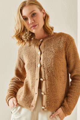 Vizon Gold Düğmeli Teddy Hırka 3YXK3-47505-29 - 6