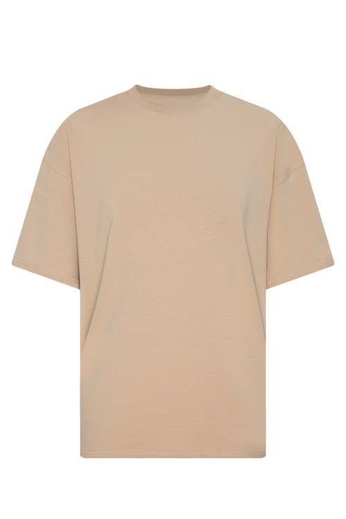 XHAN - Vizon Kalın Ribanalı Oversize T-Shirt 2YXE2-45947-29